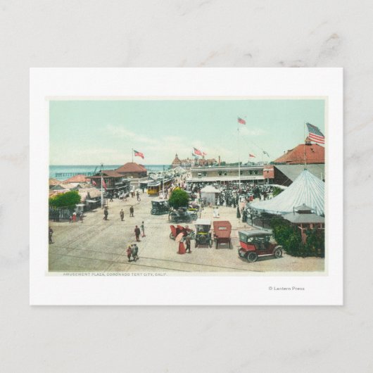 Uitzicht van Tent City en Amusement Plaza Briefkaart (Voorkant)