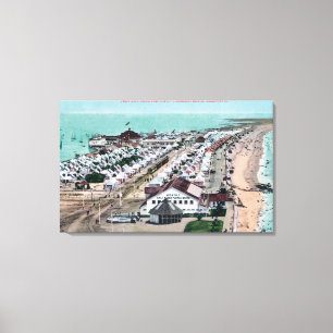 Uitzicht van Tent City uit Hotel del Coronado Canvas Afdruk