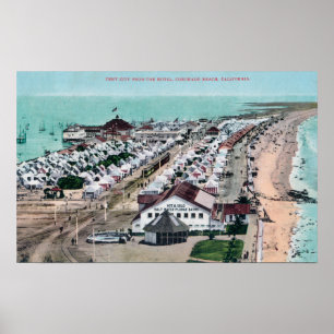Uitzicht van Tent City uit Hotel del Coronado Poster