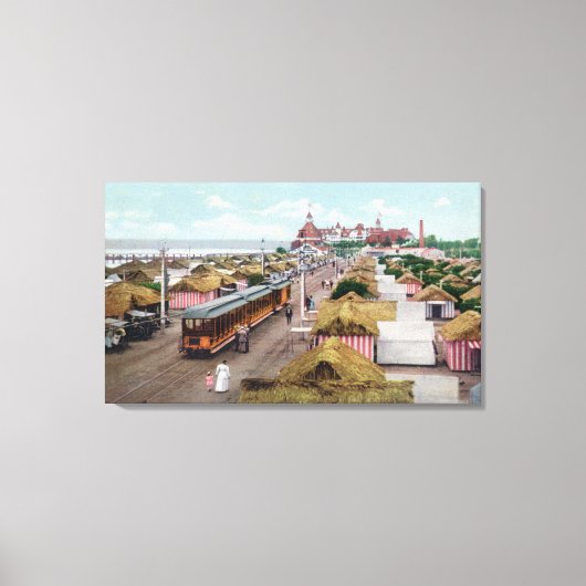 Uitzicht van Tent CityCoronado Beach, CA Canvas Afdruk (Voorkant)