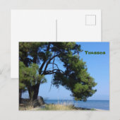 Uitzicht van Thassos uit Skala Rachoni Briefkaart (Voorkant / Achterkant)