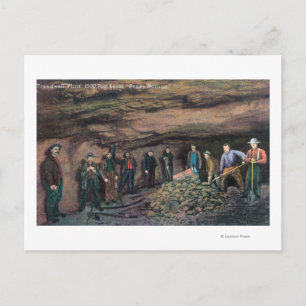 Uitzicht van Treadwell Mine Gold Miners Juneau, AK Briefkaart