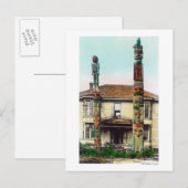 Uitzicht van Twee TotempolesWrangell, AK Briefkaart (Voorkant / Achterkant)