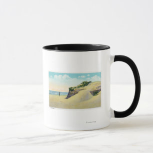 Uitzicht van Typical New England Sand Dunes Mok