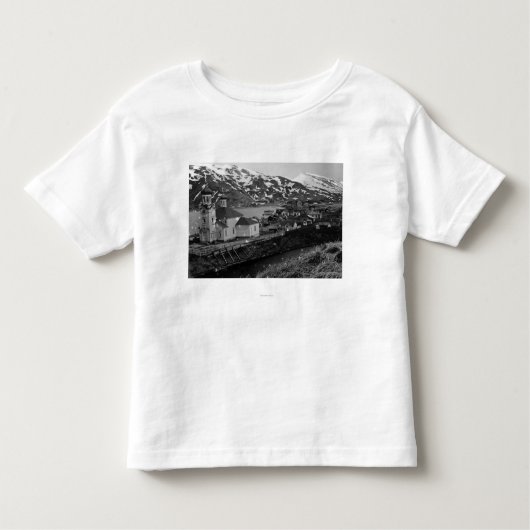 Uitzicht van Unalaska, foto van Alaska Kinder Shirts (Voorkant)