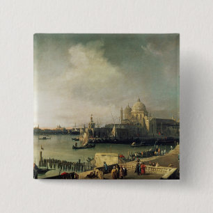 Uitzicht van Venetië Vierkante Button 5,1 Cm