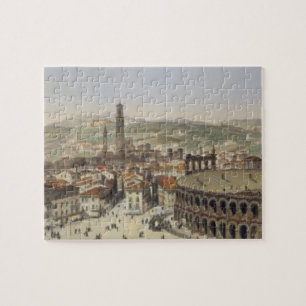 Uitzicht van Verona, gegraveerd door L. Cherbuin ( Legpuzzel