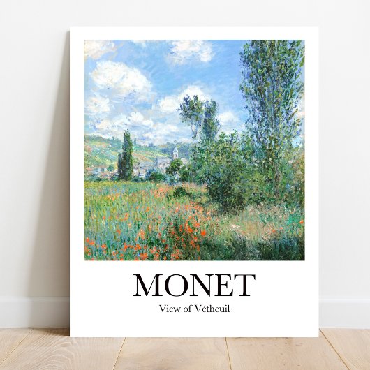 Uitzicht van Vétheuil door Claude Monet Poster