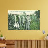 Uitzicht van vissers met vangst bij Fitch Mt. Canvas Afdruk (Insitu (Woonkamer))