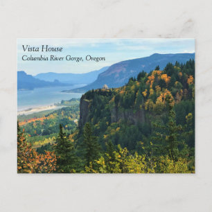 Uitzicht van Vista House, Columbia River, Oregon P Briefkaart