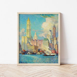Uitzicht van Wall Street Colin Campbell Cooper Poster