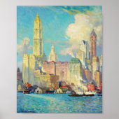 Uitzicht van Wall Street | Colin Campbell Cooper Poster (Voorkant)