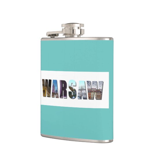 Uitzicht van Warschau Polen Heupfles (Links)