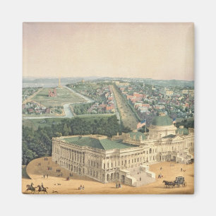 Uitzicht van Washington. door E. Sachse & Co., 185 Magneet