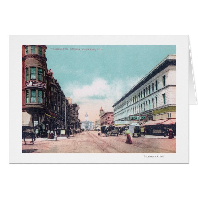 Uitzicht van Washington Street Oakland, CA (Voorkant Horizontaal)