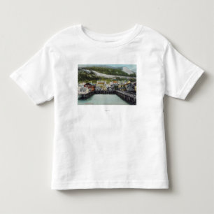 Uitzicht van Waterfront & TownDouglass, AK Kinder Shirts