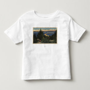 Uitzicht van waterparkpromenade & pier kinder shirts