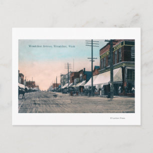 Uitzicht van Wenatchee Avenue Briefkaart