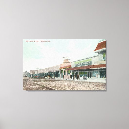 Uitzicht van West Main StreetTurlock, CA Canvas Afdruk (Voorkant)