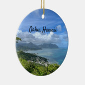 Uitzicht van Windward Oahu, Hawaii Keramisch Ornament (Rechts)