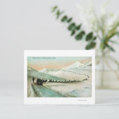 Uitzicht van winterspoorklimmers briefkaart (Staand voorkant)