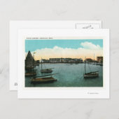 Uitzicht van witte olifant briefkaart (Voorkant / Achterkant)