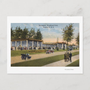 Uitzicht van Woodland Park Menagerie Briefkaart