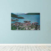Uitzicht van Wrangell, Alaska Wrangell, AK Canvas Afdruk (Insitu (Houten vloer))