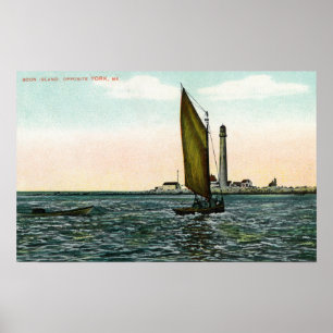 Uitzicht van York van het eiland Poster