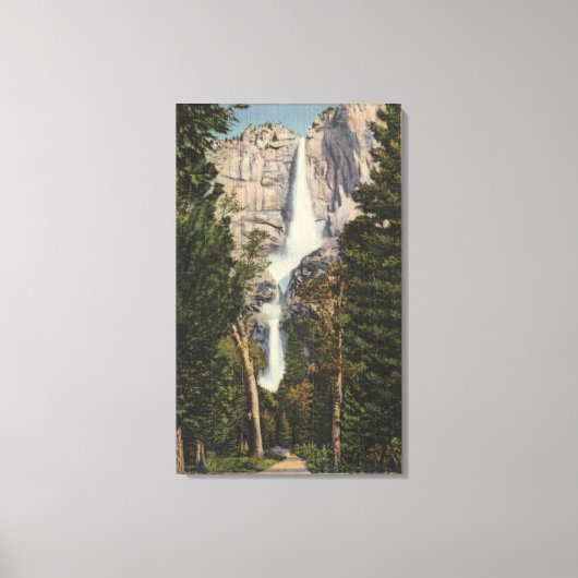 Uitzicht van Yosemite-Herfsten en vallei Canvas Afdruk (Voorkant)