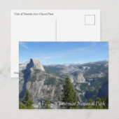Uitzicht van Yosemite uit Glacier Point, CA Briefkaart (Voorkant / Achterkant)