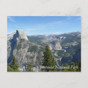 Uitzicht van Yosemite uit Glacier Point, CA Briefkaart