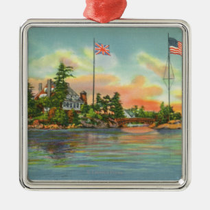 Uitzicht van Zavikon Island Metalen Ornament