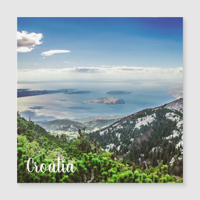 Uitzicht van zee uit bergen (Voorkant)