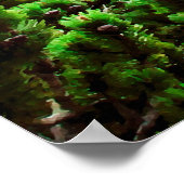 Uitzicht van zee uit bergen poster (Hoek)