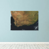 Uitzicht van Zuid-Afrika per satelliet Canvas Afdruk (Insitu (Houten vloer))