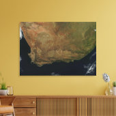 Uitzicht van Zuid-Afrika per satelliet Canvas Afdruk (Insitu (Woonkamer))