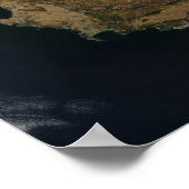 Uitzicht van Zuid-Afrika per satelliet Poster (Hoek)