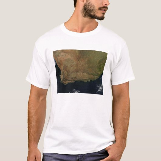 Uitzicht van Zuid-Afrika per satelliet T-shirt (Voorkant)
