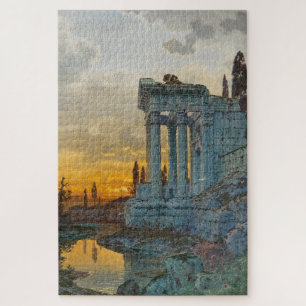 Uitzicht van Zuid-Italië met Romeinse oudheid Legpuzzel