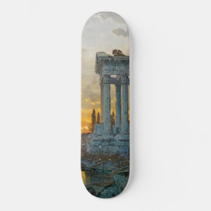 Uitzicht van Zuid-Italië met Romeinse oudheid Skateboard