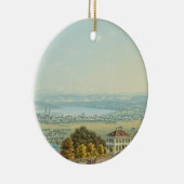 Uitzicht van Zürich, c.1840 (m/c) Keramisch Ornament (Rechts)