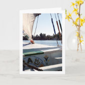 Uitzicht vanaf Boot aan de Nijl, Luxor, Egypte Kaart (Gele Bloem)