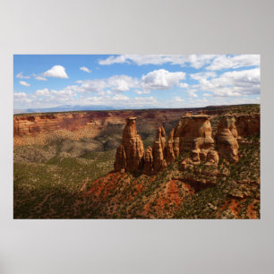 Uitzicht vanaf Canyon Rim Trail bij Colorado Monum Poster