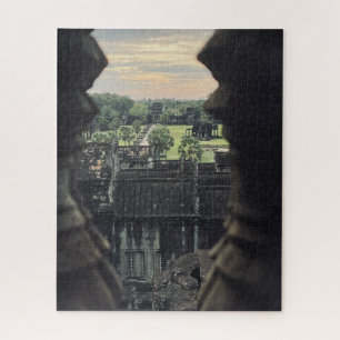 Uitzicht vanaf de top van de Angkor Wat tempel Legpuzzel