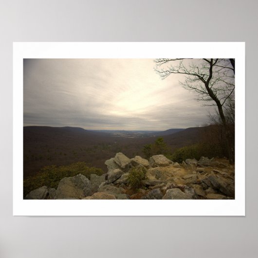 Uitzicht vanaf Hawk Mountain Poster (Voorkant)