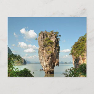 Uitzicht vanaf heuvel van Ko Tapu eiland in Thaila Briefkaart