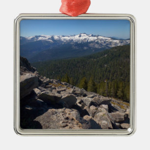 Uitzicht vanaf Mitchell Peak in Sequoia National P Metalen Ornament