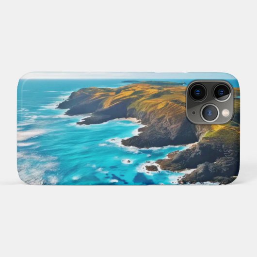 Uitzicht vanaf Ocean Cliffs: Wild Shore Case-Mate iPhone Case (Achterkant (horizontaal))
