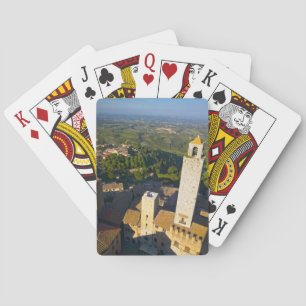Uitzicht vanuit toren, San Gimignano, Siena, Tosca Speelkaarten